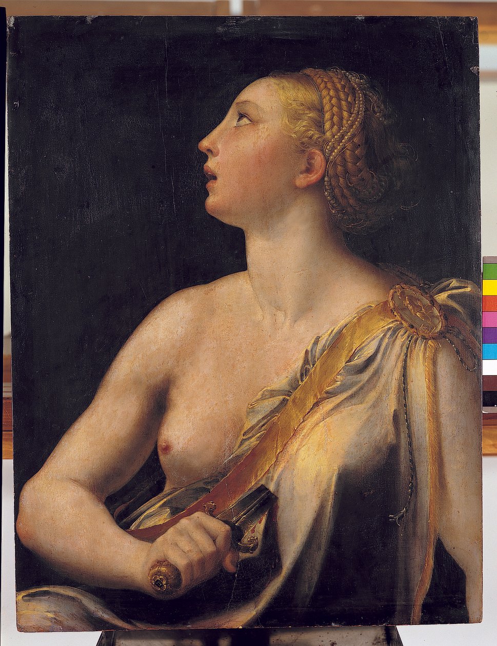 Rzymska Lukrecja, autorstwa Girolamo Francesco Marii Mazzoli znanego jako il Parmigianino autorstwa Parmigianino (1503 40)