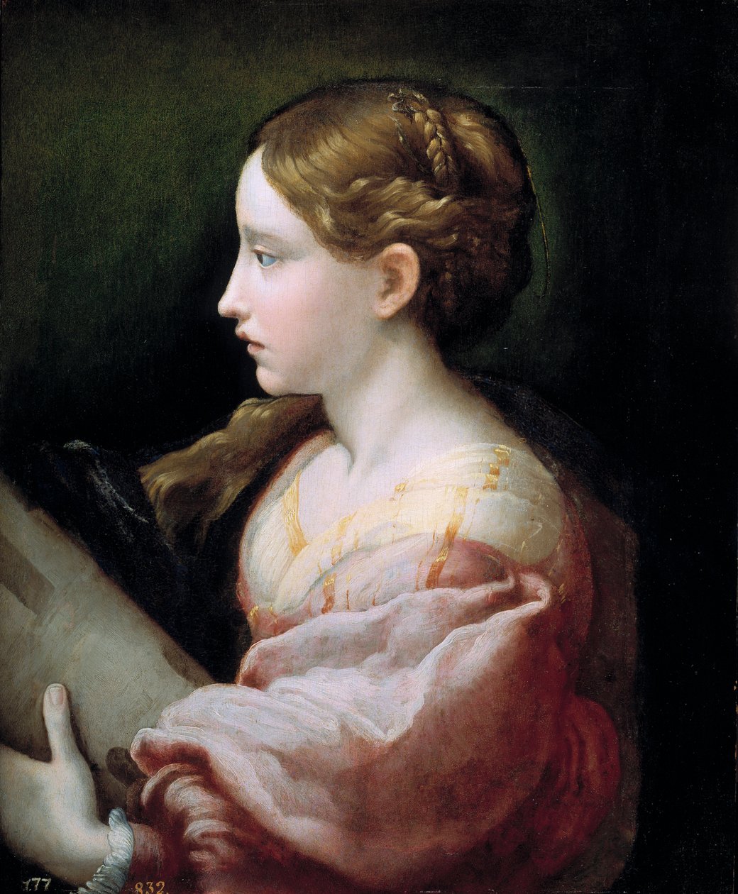 "" Sainte Barbe "" Peinture de Francesco Mazzola Il Parmigianino dit Le Parmesan (1503-1540) vers 1522 Museo del Prado, Madryt autorstwa Parmigianino