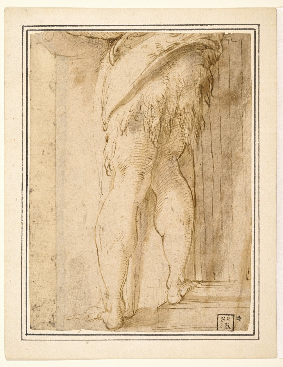Studium nóg św. Jana Chrzciciela autorstwa Parmigianino