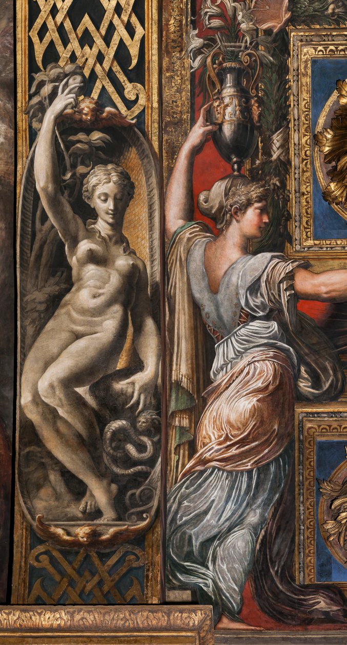 Trzy mądre dziewice i trzy głupie dziewice, fragment 3660863 autorstwa Parmigianino