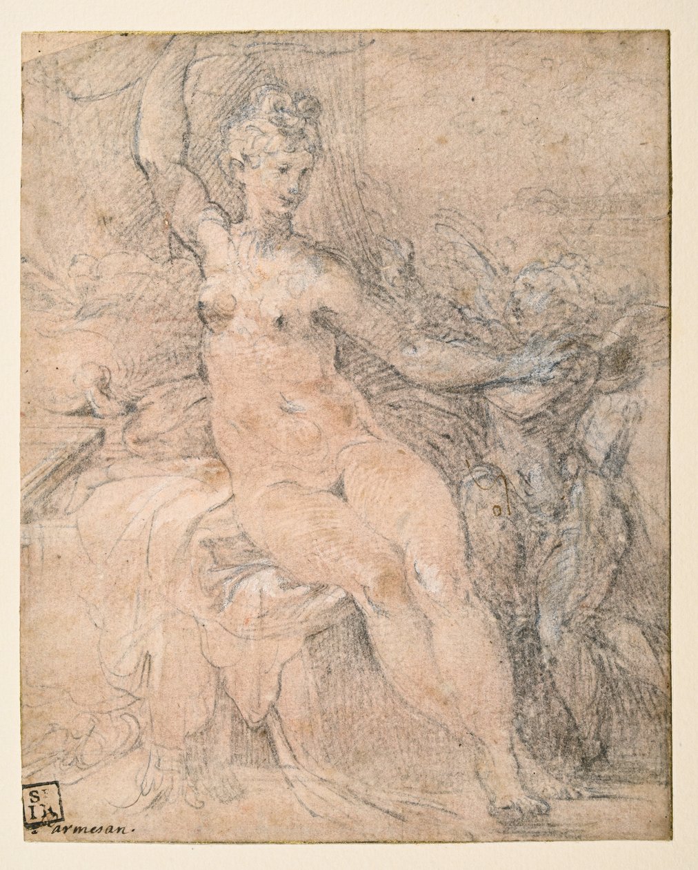 Wenus rozbraja Kupidyna autorstwa Parmigianino