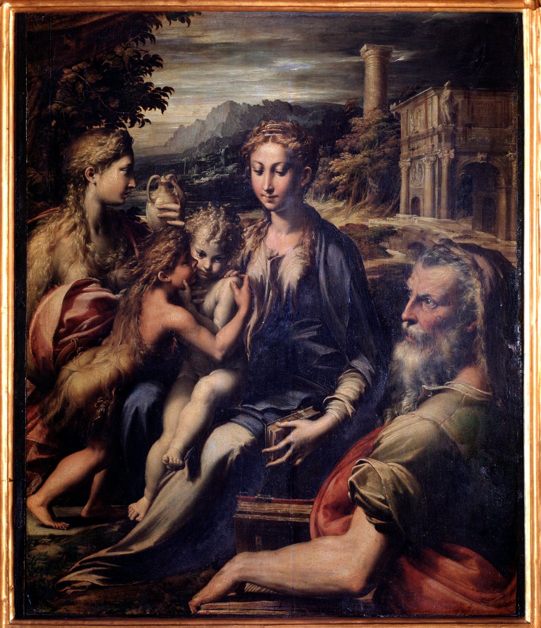 Dziewica z Dzieciątkiem, św. Jan Chrzciciel, Magdalena i Zachariasz - olej na desce, ok. 1900 1530 autorstwa Parmigianino