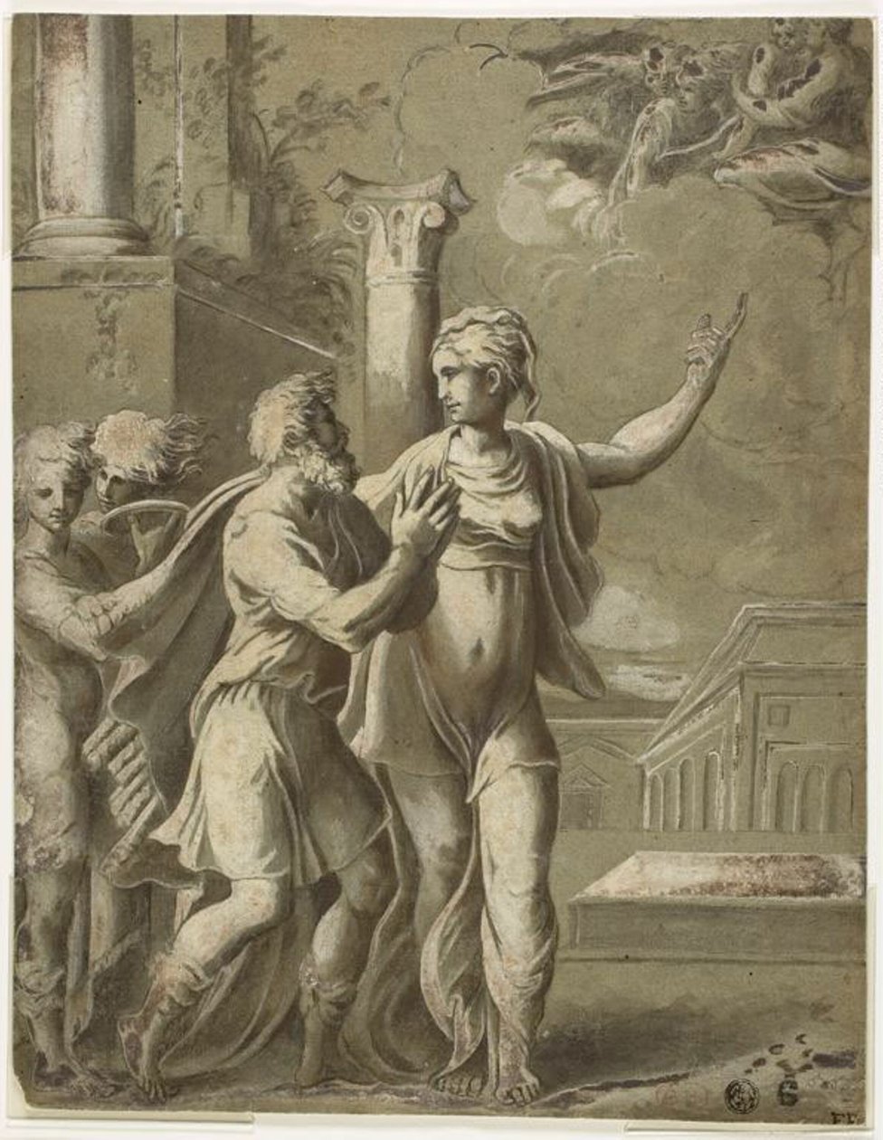 Augustus i Sybilla Tyburtyńska autorstwa Parmigianino