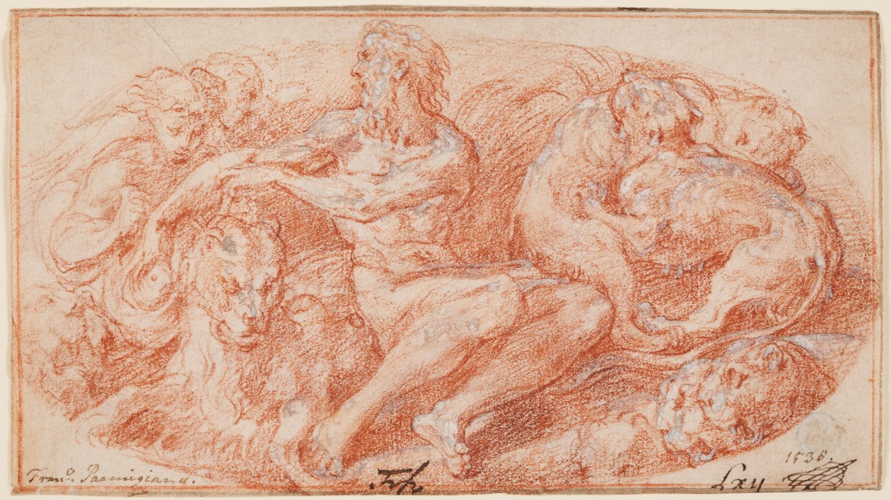 Daniel in der Löwengrube autorstwa Parmigianino