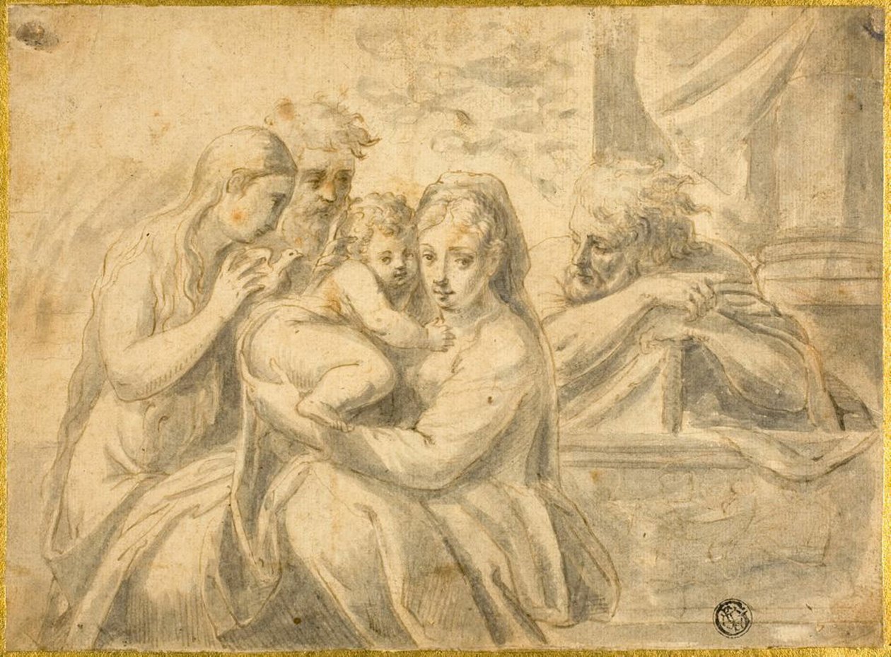 Święta Rodzina z Marią Magdaleną i Świętym Męskim autorstwa Parmigianino