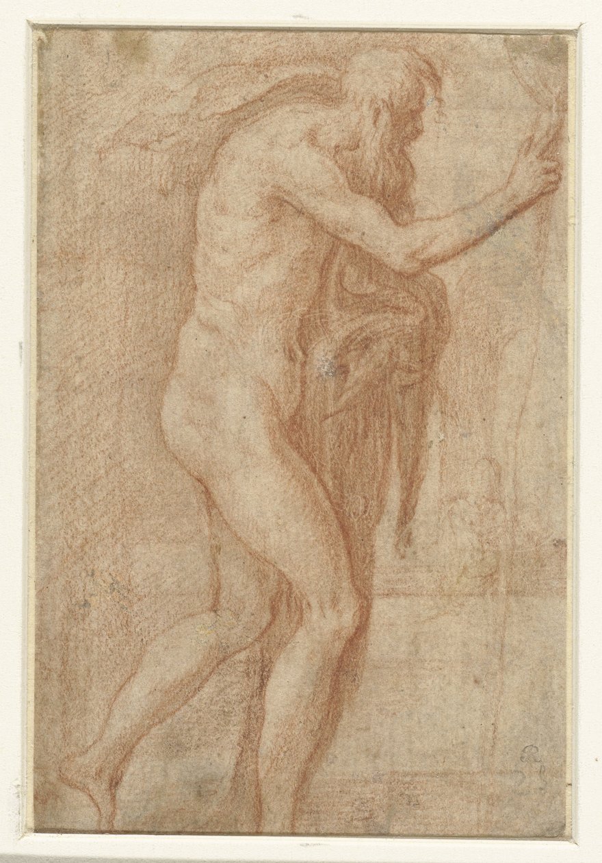 Mężczyzna podnoszący palec ostrzegawczo autorstwa Parmigianino