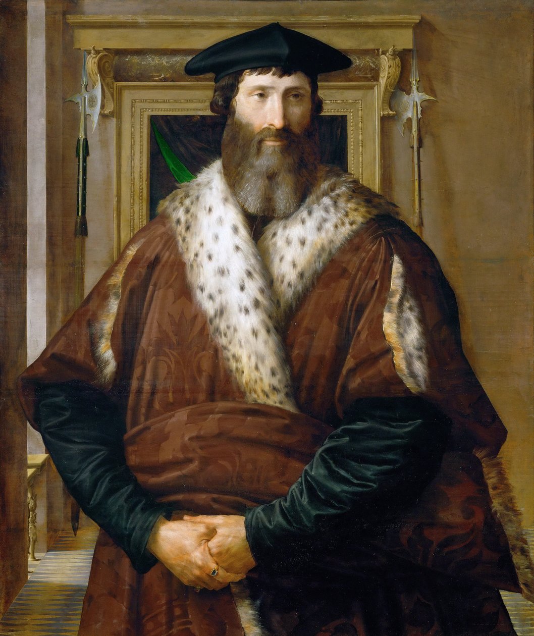 Portret mężczyzny Malatesta Baglione, ok.1535 autorstwa Parmigianino