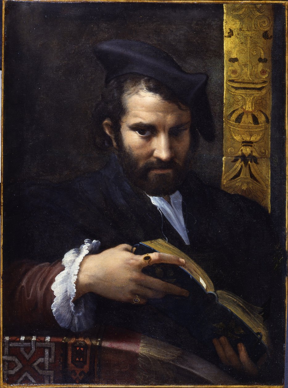 Portret mężczyzny z książką, ok. 1524 r. autorstwa Parmigianino