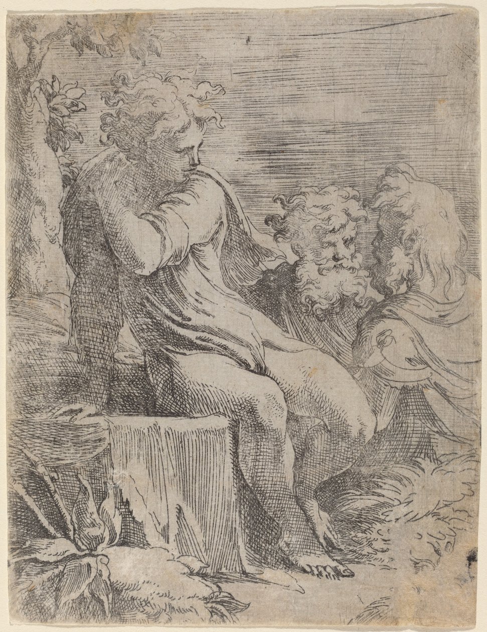 Chłopiec i Dwóch Starców autorstwa Parmigianino