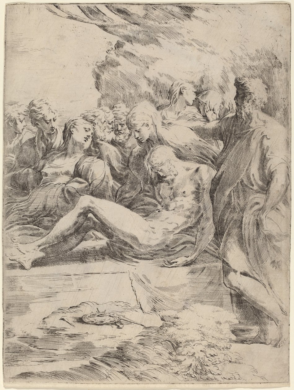 Złożenie do grobu autorstwa Parmigianino
