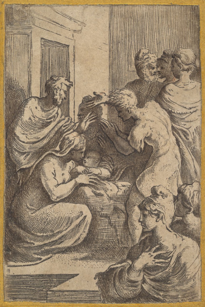 Narodzenia, XVI wiek. autorstwa Parmigianino