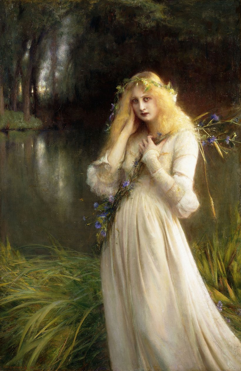 Ofelia, 1909 autorstwa Pascal Adolphe Jean Dagnan Bouveret