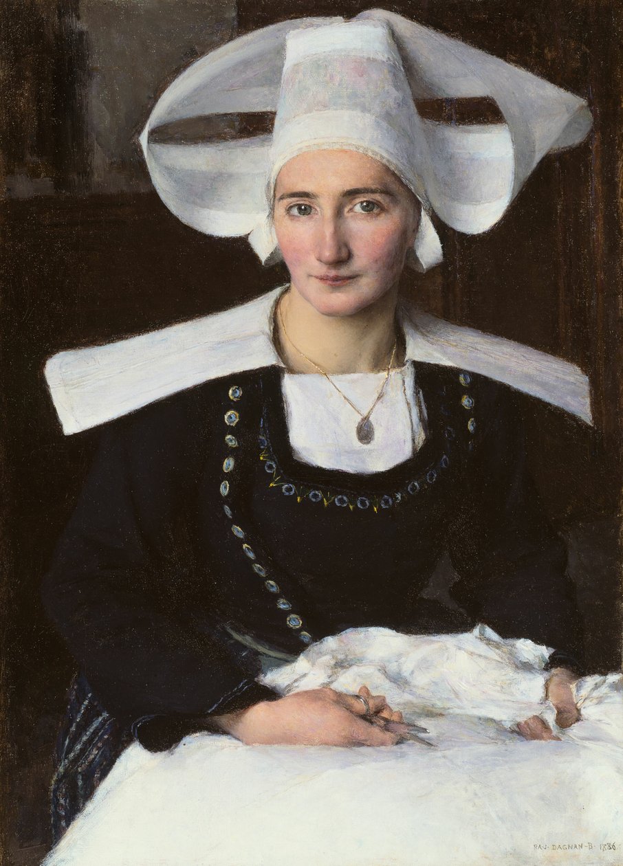 Kobieta z Bretanii autorstwa Pascal Adolphe Jean Dagnan Bouveret