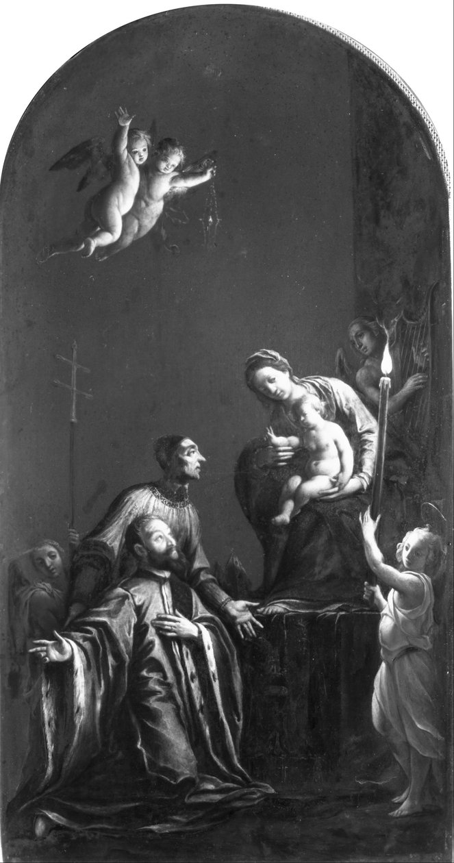 Madonna ze św. Lorenzo Giustinianim i weneckim szlachcicem autorstwa Pasquale Ottino