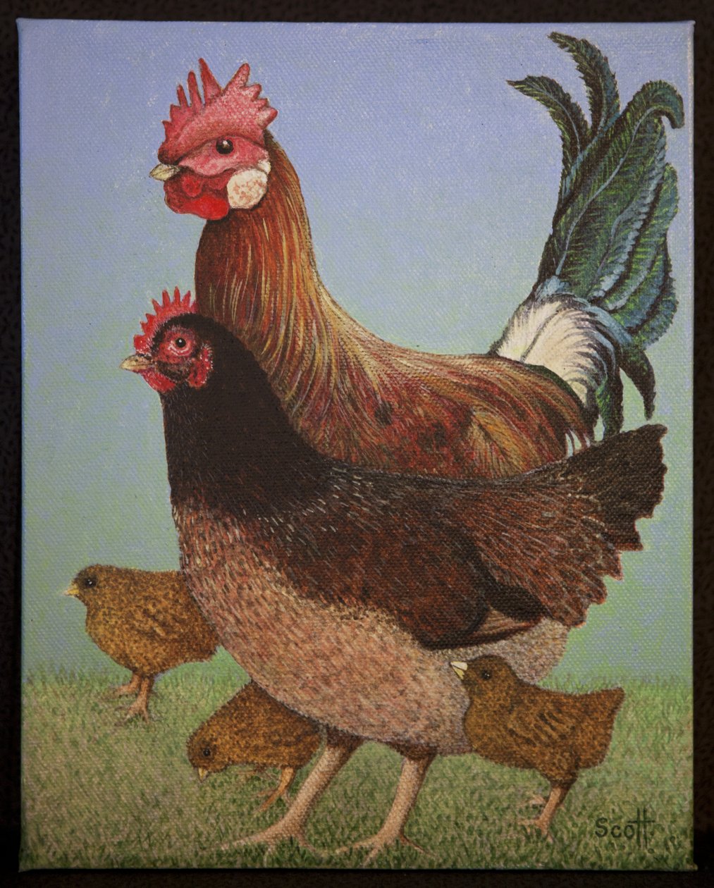 Chicken Family, 2016 r. autorstwa Pat Scott