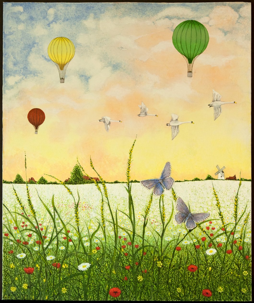 High Flyers, 2011 (akryl na perkalu) autorstwa Pat Scott