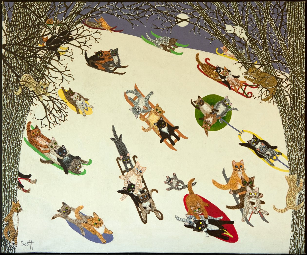 Holding On, 2011 (akryl na perkalu) autorstwa Pat Scott