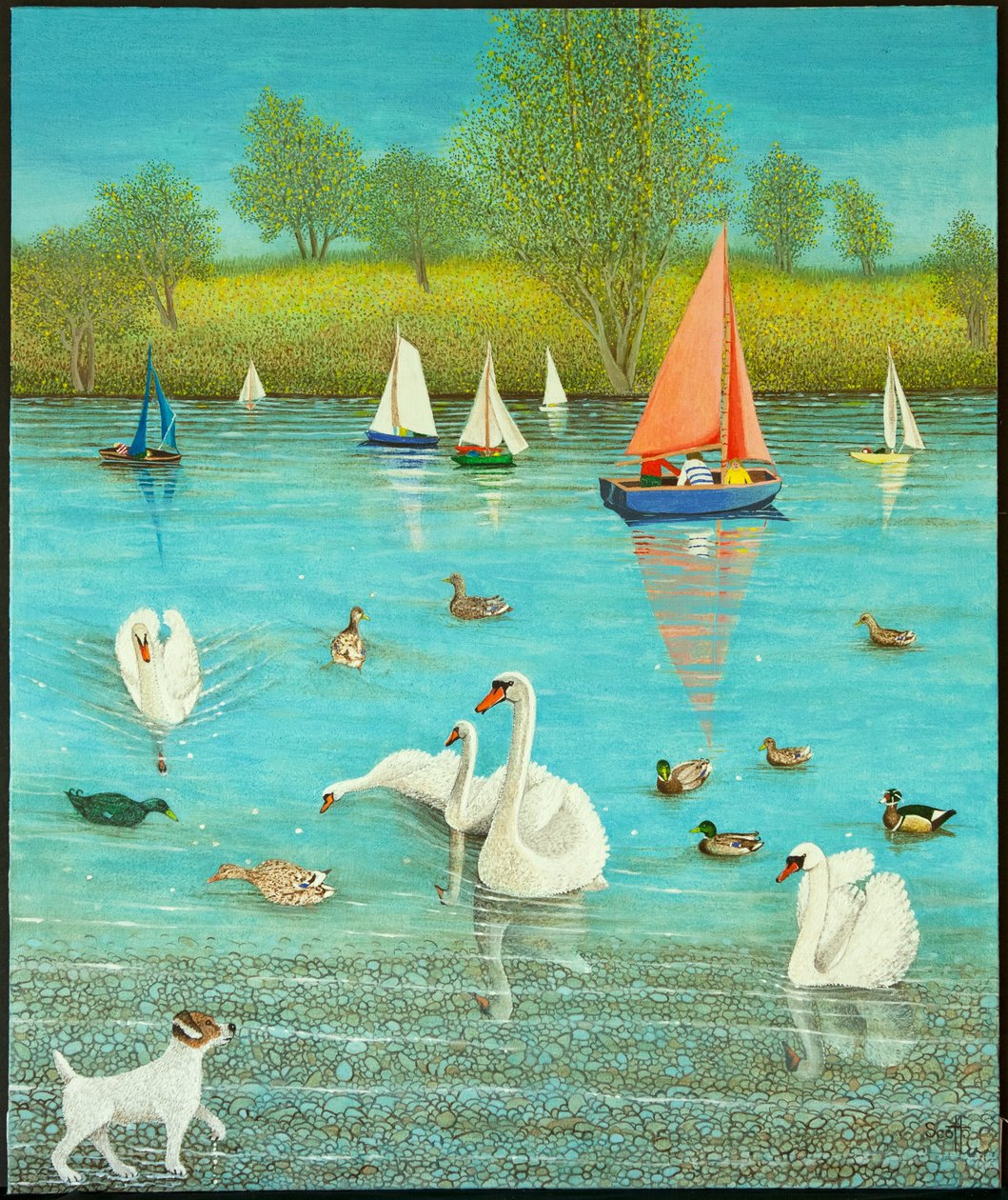 Keeping a Watchful Eye, 2013 (akryl na perkalu) autorstwa Pat Scott