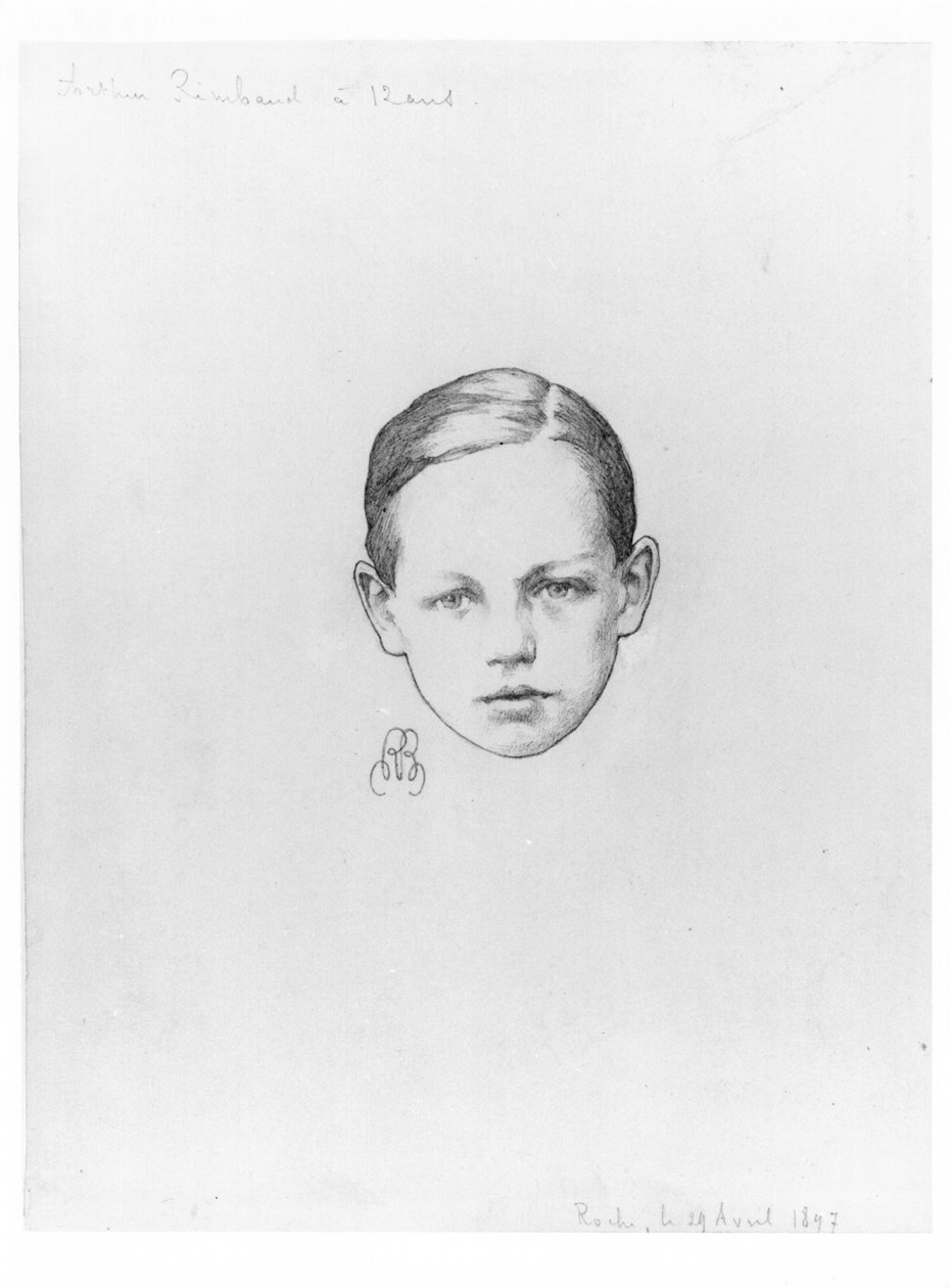Arthur Rimbaud (1854-91) lat 12, 29 kwietnia 1897, Roche autorstwa Paterne Berrichon