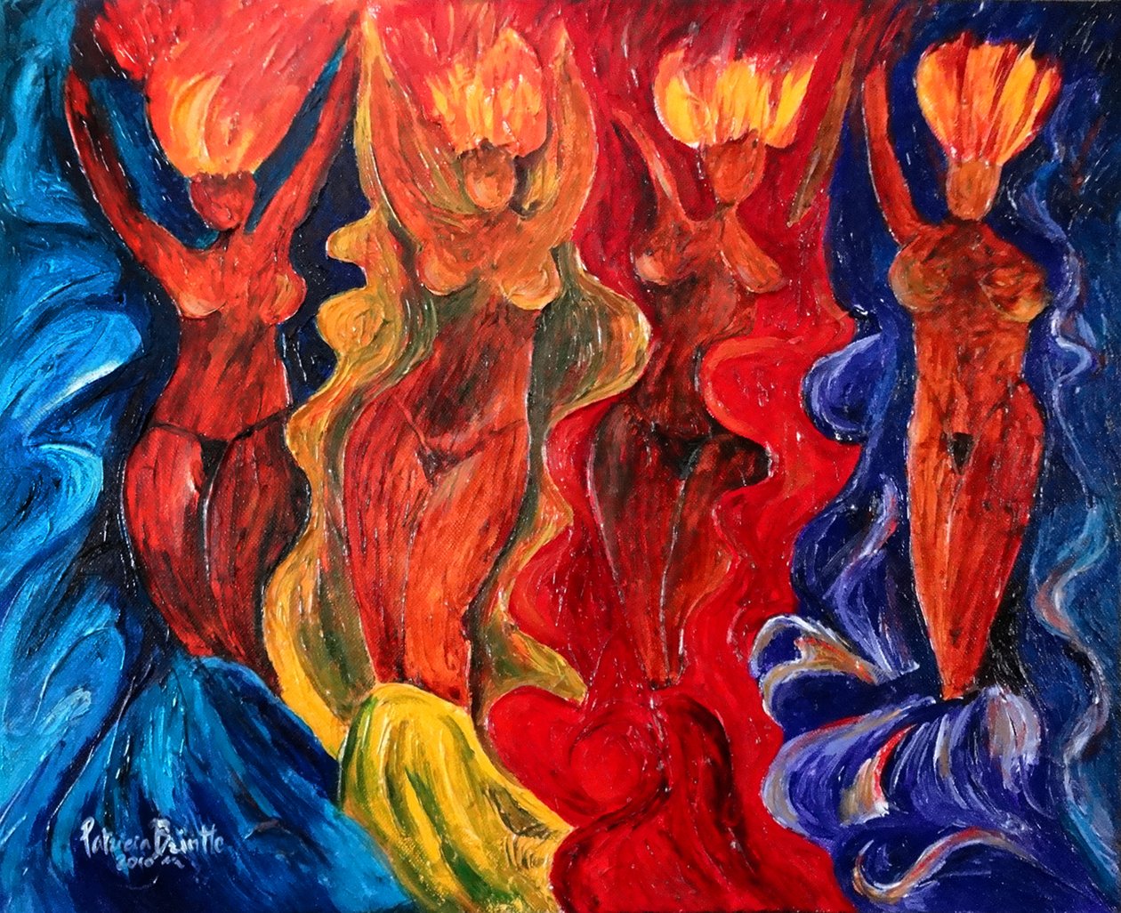 Carnavalesque, 2010 (akryl na płótnie) autorstwa Patricia Brintle