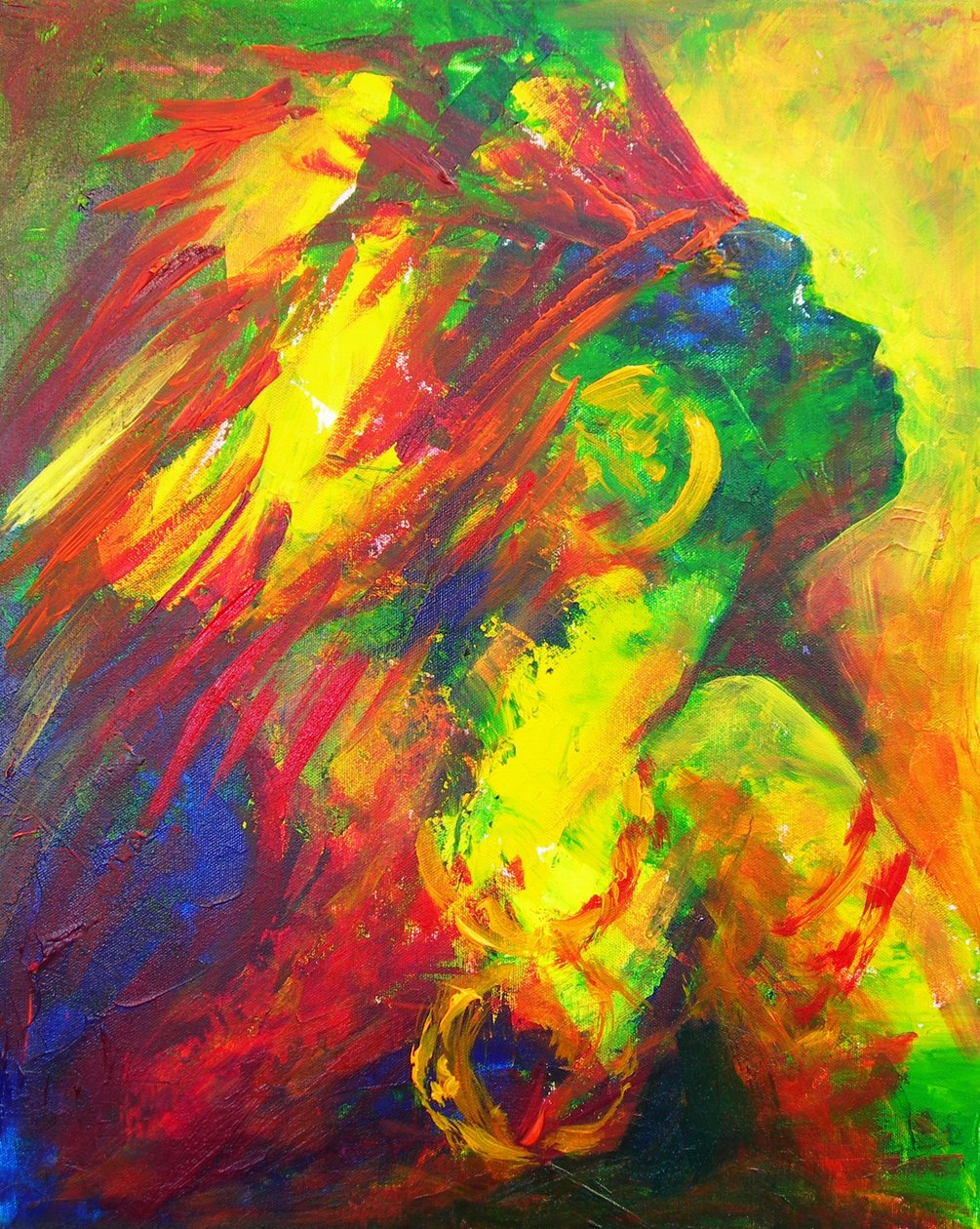 Guatiguana Taino, 2011 (akryl na płótnie) autorstwa Patricia Brintle