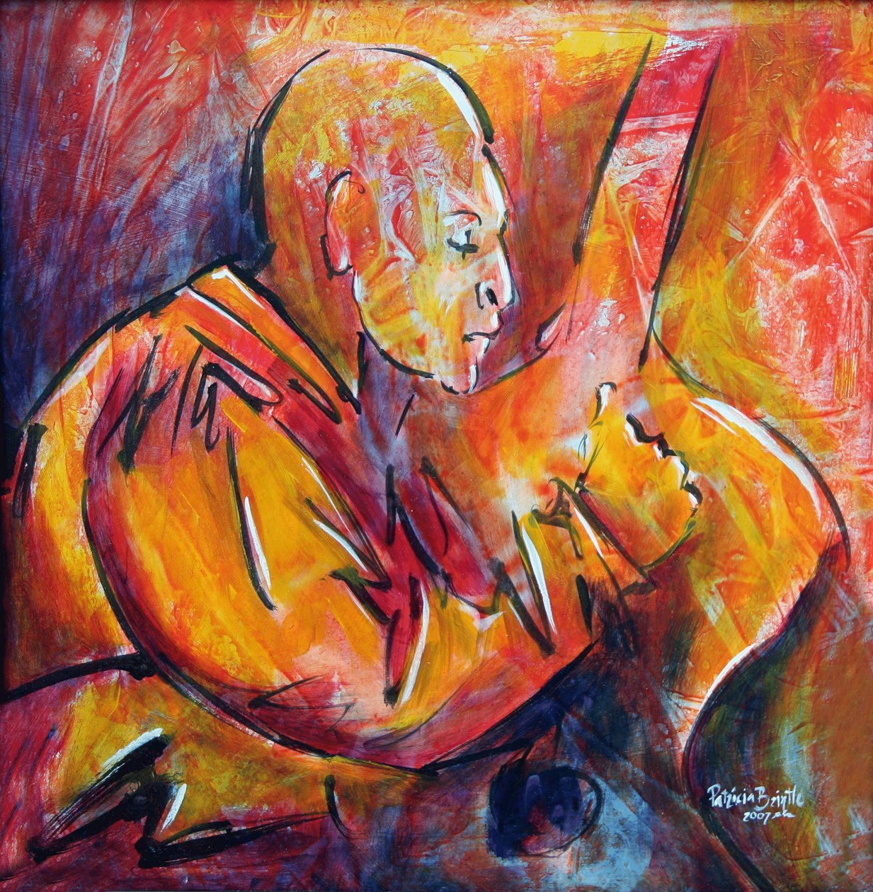 Jacinto, 2008 (akryl na masonicie) autorstwa Patricia Brintle