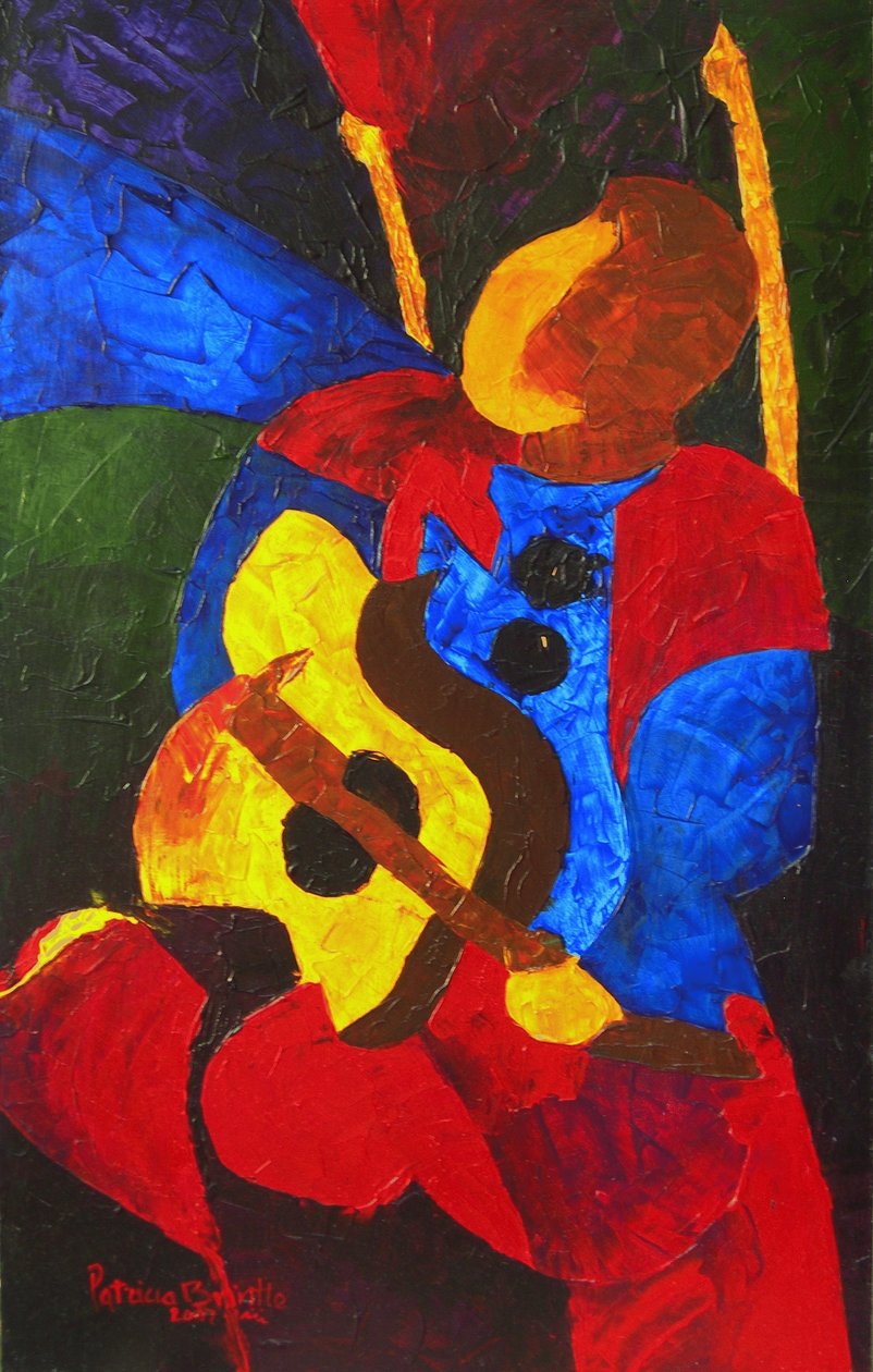 Juan, 2008 (akryl na masonicie) autorstwa Patricia Brintle