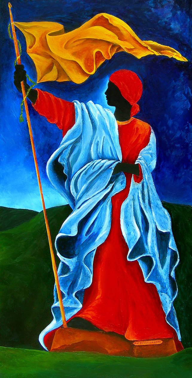 La Dessalinienne, 2009 (akryl na płótnie) autorstwa Patricia Brintle