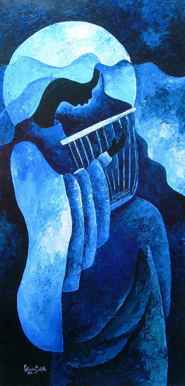 Święta melodia, 2012 (akryl na drewnie) autorstwa Patricia Brintle
