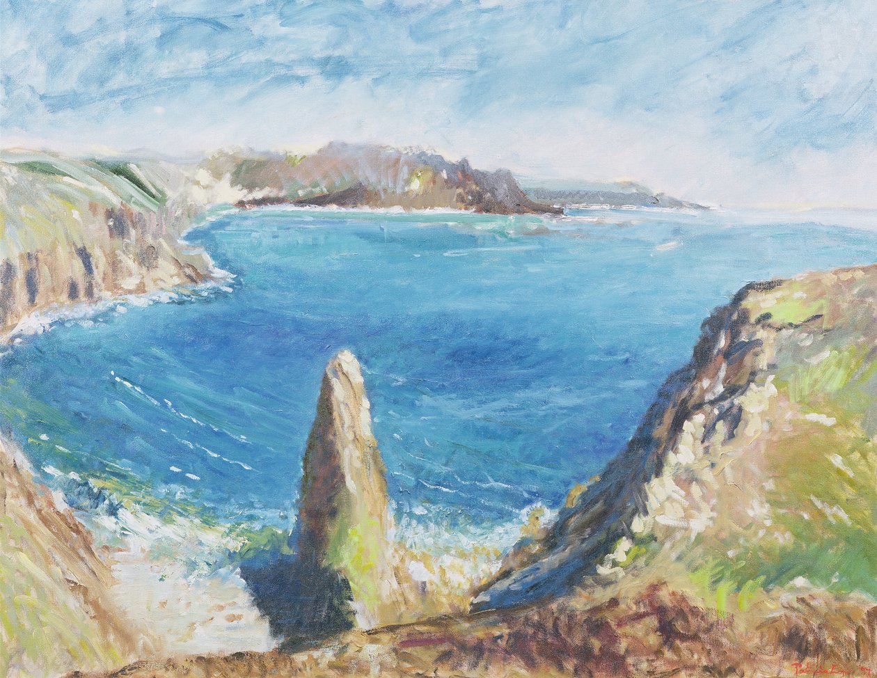 Chisel Rock Bay, 1997 (wc i gwasz na papierze) autorstwa Patricia Espir