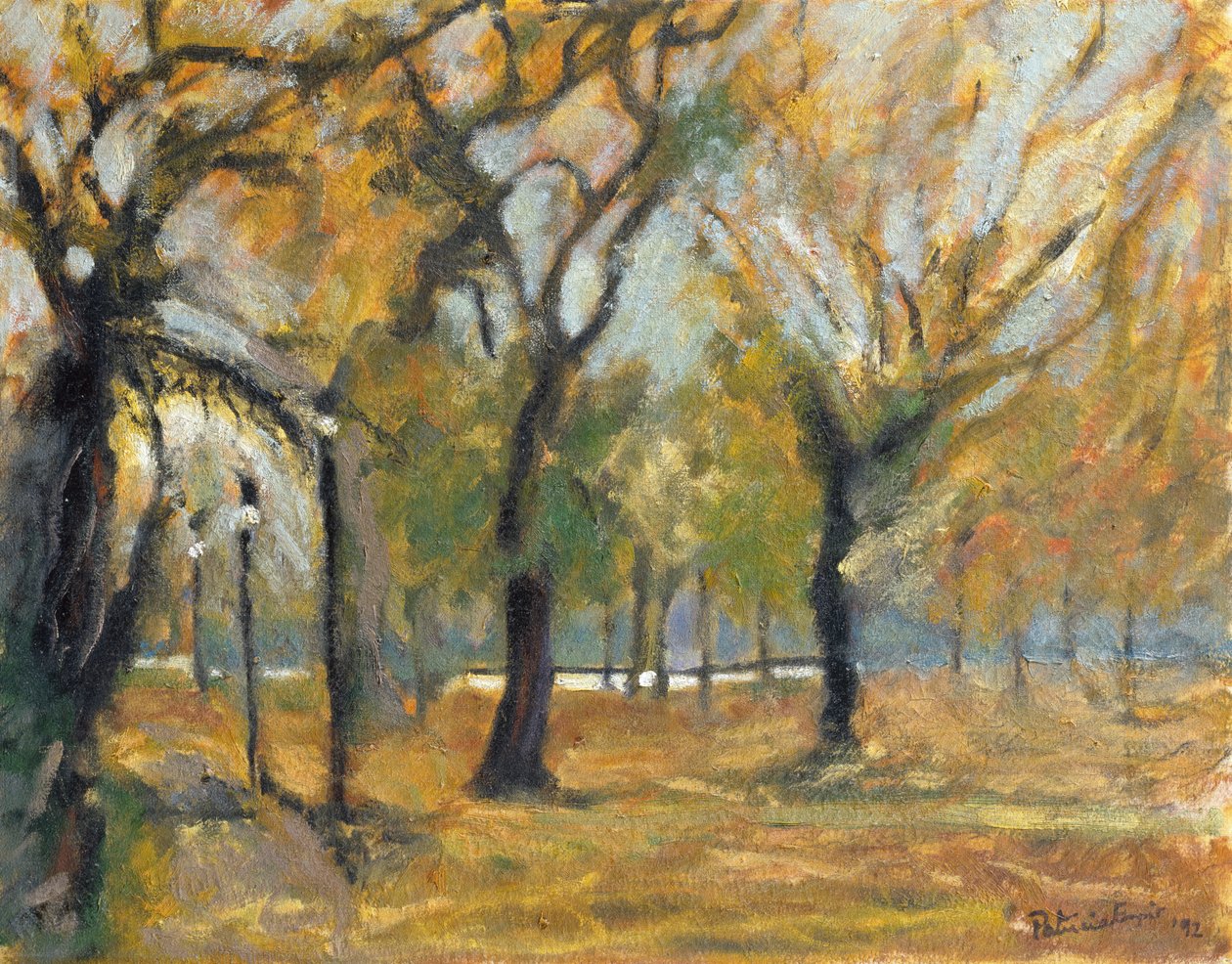 Światła gazowe w Hyde Parku, 1992 autorstwa Patricia Espir