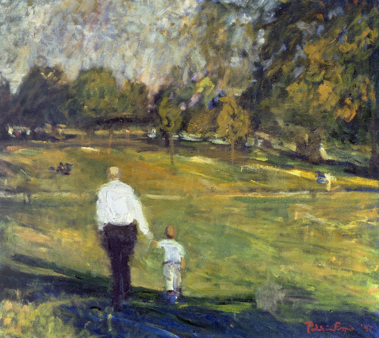 Dziadek i wnuk, 1997 autorstwa Patricia Espir