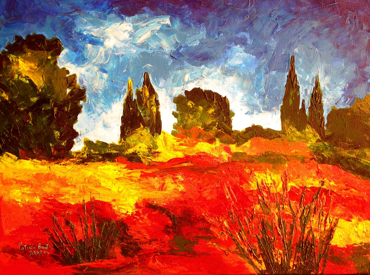 Jesienna bryza, 2008 (akryl na płótnie) autorstwa Patricia Brintle