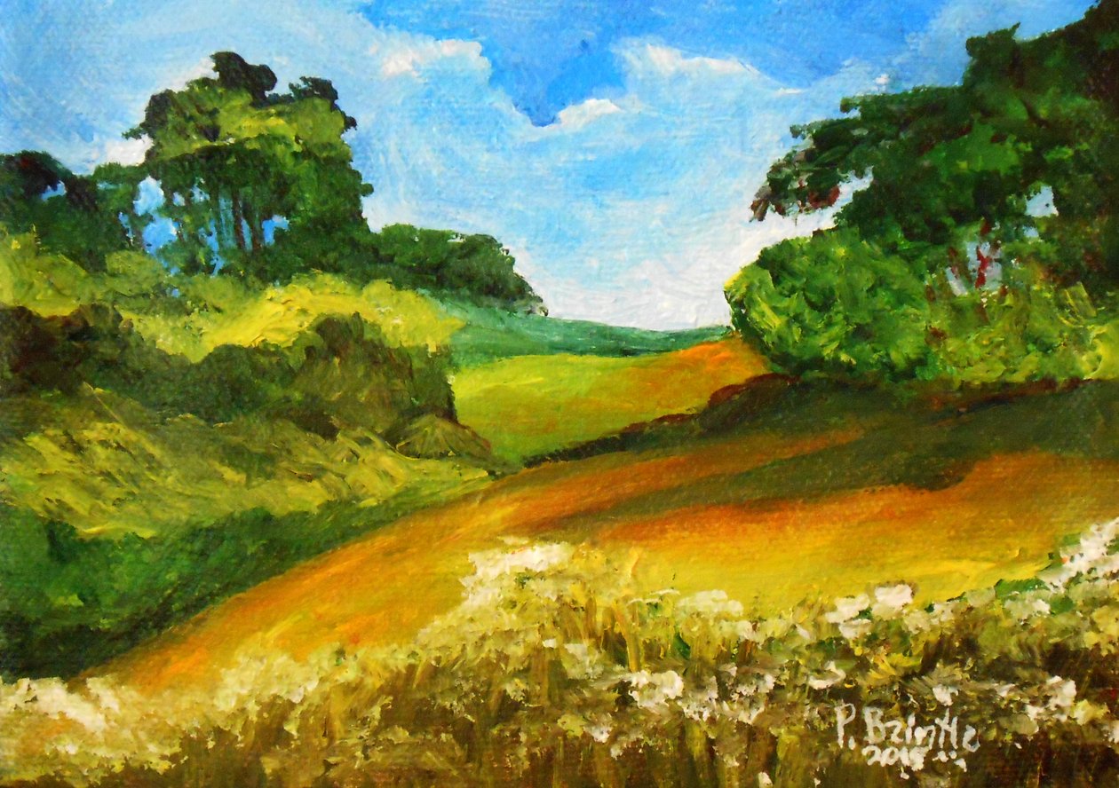 La route de Mouline, 2015 (akryl na płótnie) autorstwa Patricia Brintle