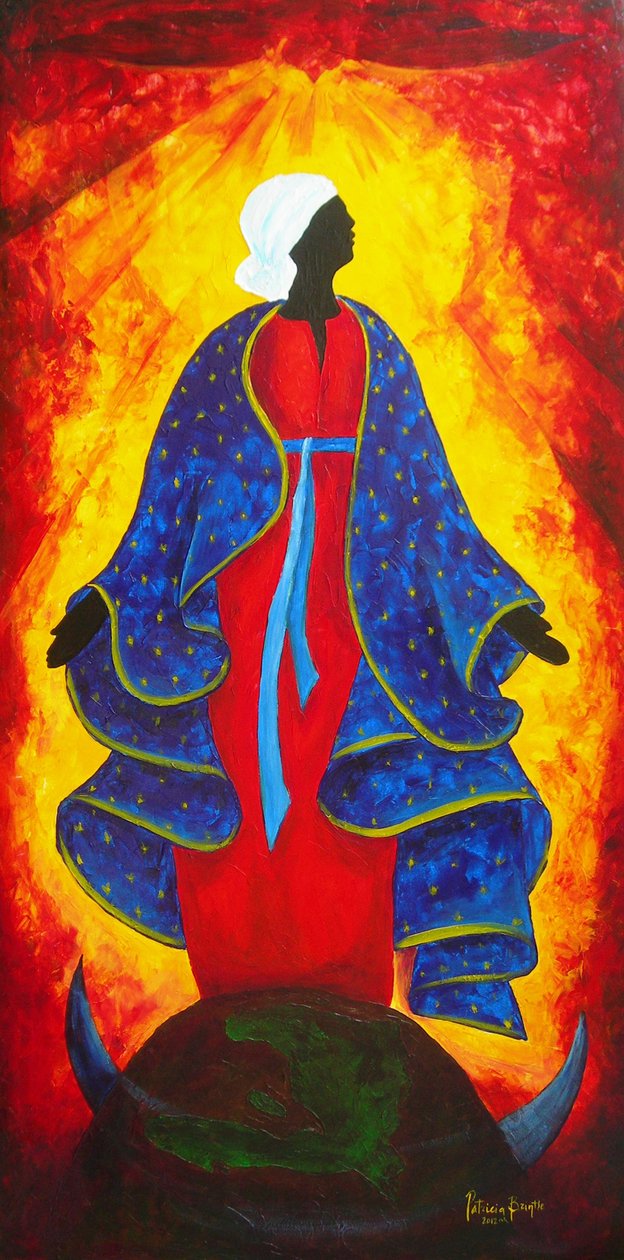 Madonna Hope of Haiti, 2012 (akryl na płótnie) autorstwa Patricia Brintle
