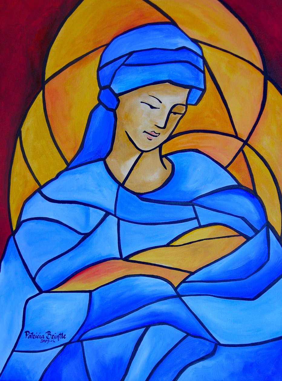 Maria pełna łaski, 2005 (akryl na płótnie) autorstwa Patricia Brintle
