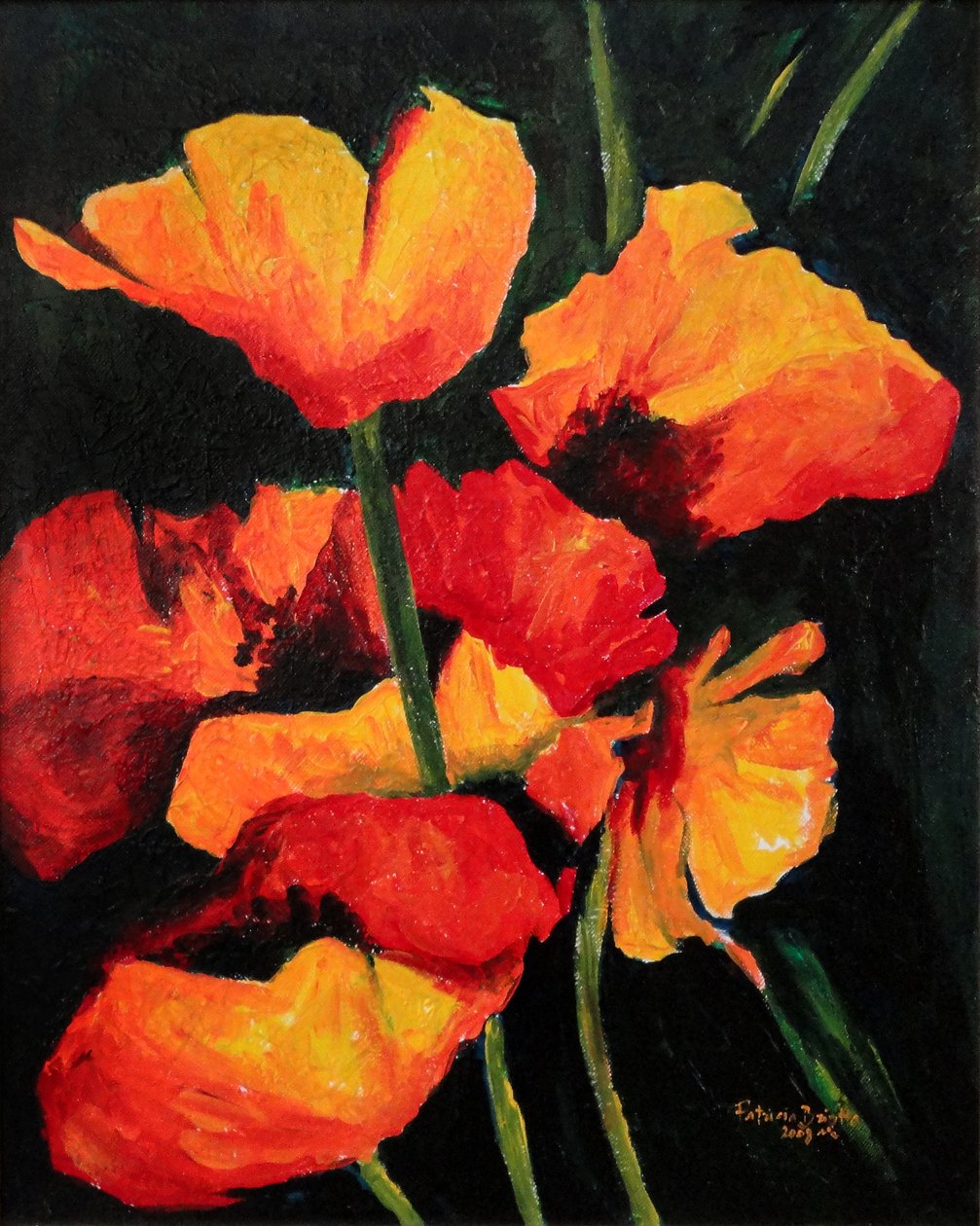 Spirited Maki, 2008 (akryl na płótnie) autorstwa Patricia Brintle