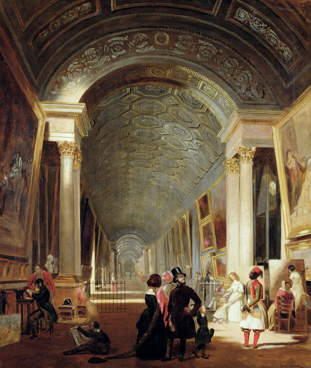 Widok na Grande Galerie Luwru, 1841 autorstwa Patrick Allan Fraser