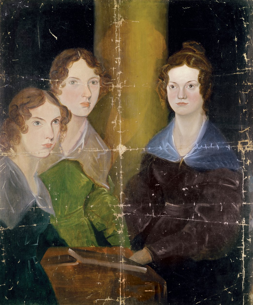 Portret sióstr Bronte, ok. 1834 autorstwa Patrick Branwell Bronte