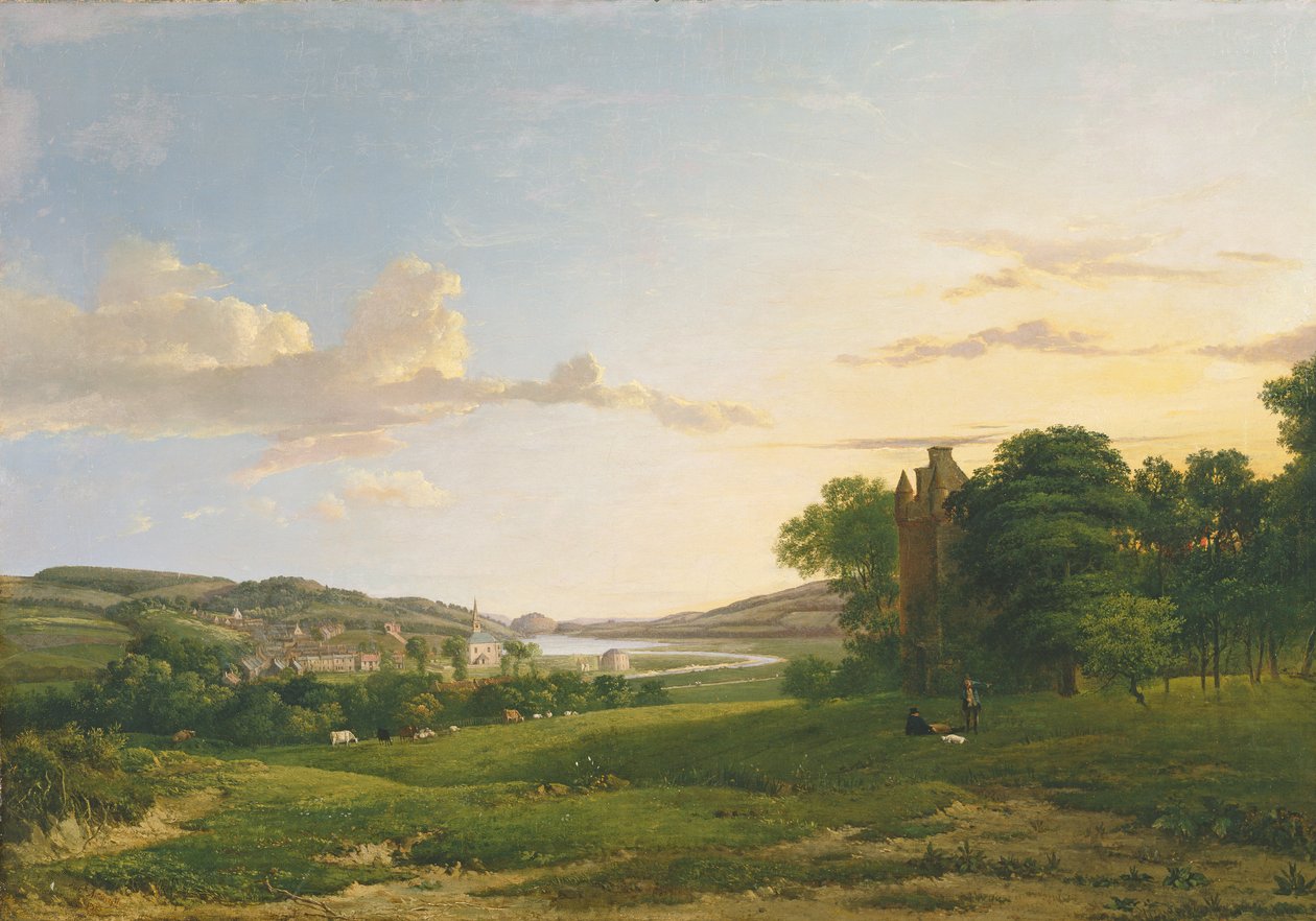 Widok Cessford i wioski Caverton, Roxboroughshire w oddali, 1813 autorstwa Patrick Nasmyth