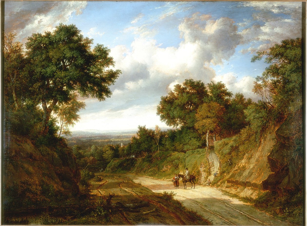 Krajobraz z postaciami autorstwa Patrick Nasmyth