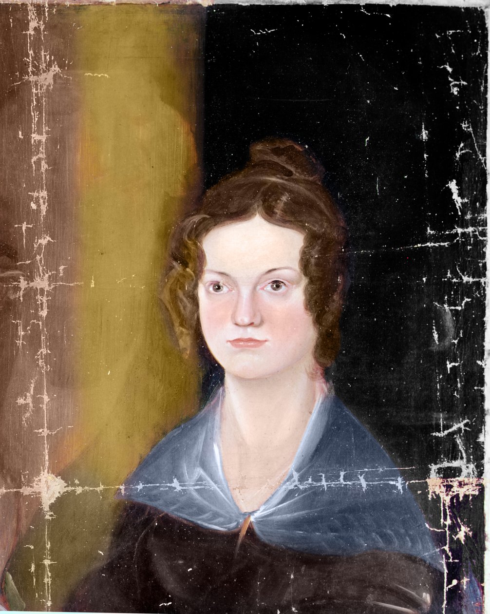 Portret sióstr Bronte, detal, ok.1834 (olej na płótnie) autorstwa Patrick Branwell Bronte