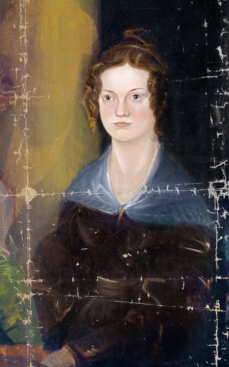 Portret sióstr Bronte, detal, ok.1834 (olej na płótnie) autorstwa Patrick Branwell Bronte