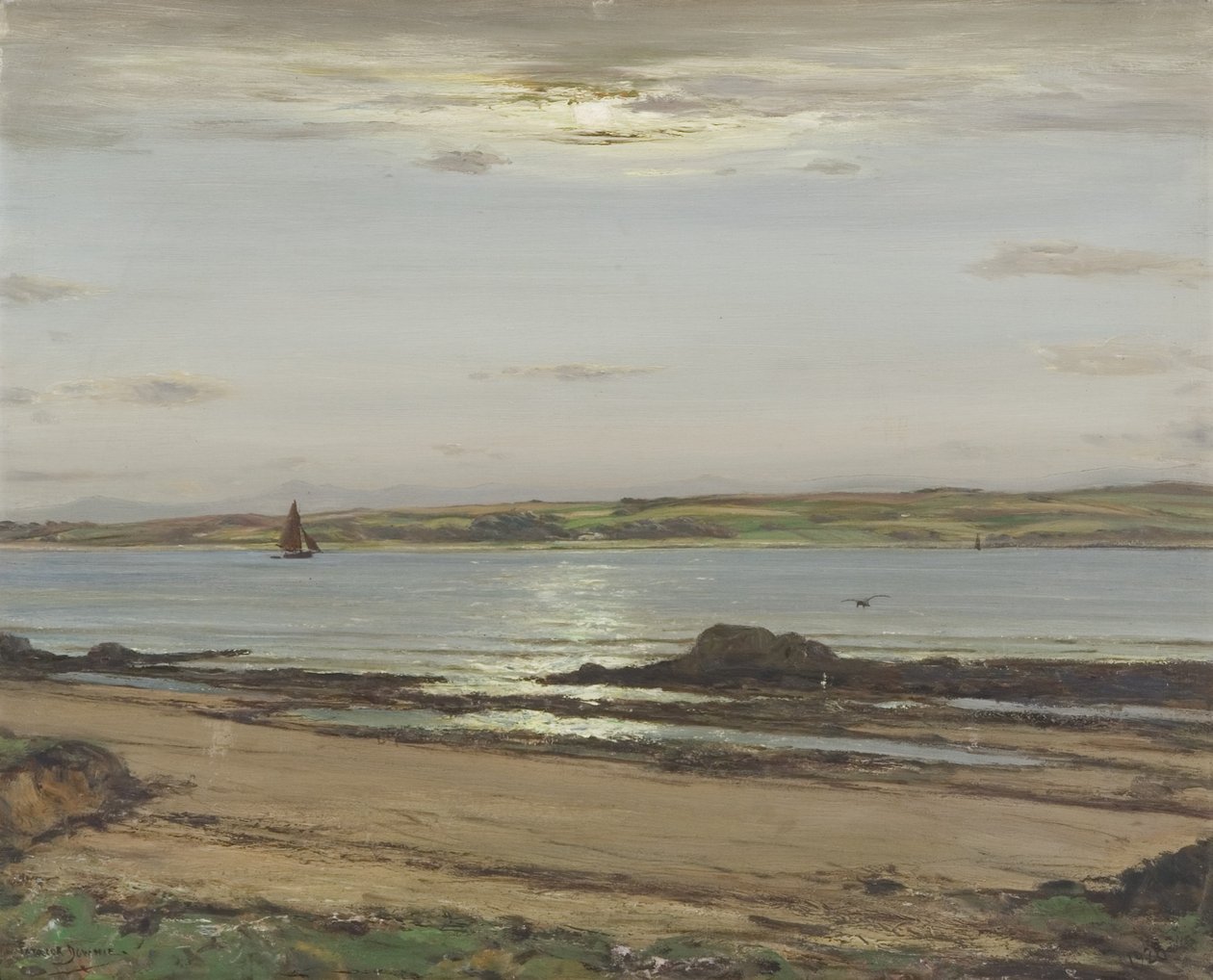 Letnie światło księżyca - Firth of Clyde autorstwa Patrick Downie