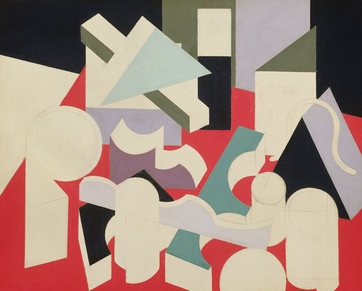 Formy, 1921-22 (olej i ołówek na płótnie) autorstwa Patrick Henry Bruce