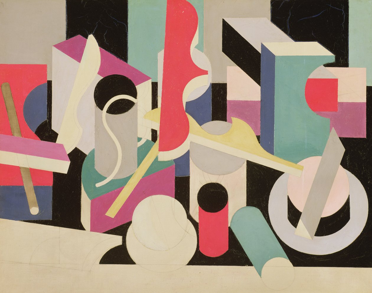 Peinture Nature Morte, 1920-21 (olej i ołówek na płótnie) autorstwa Patrick Henry Bruce