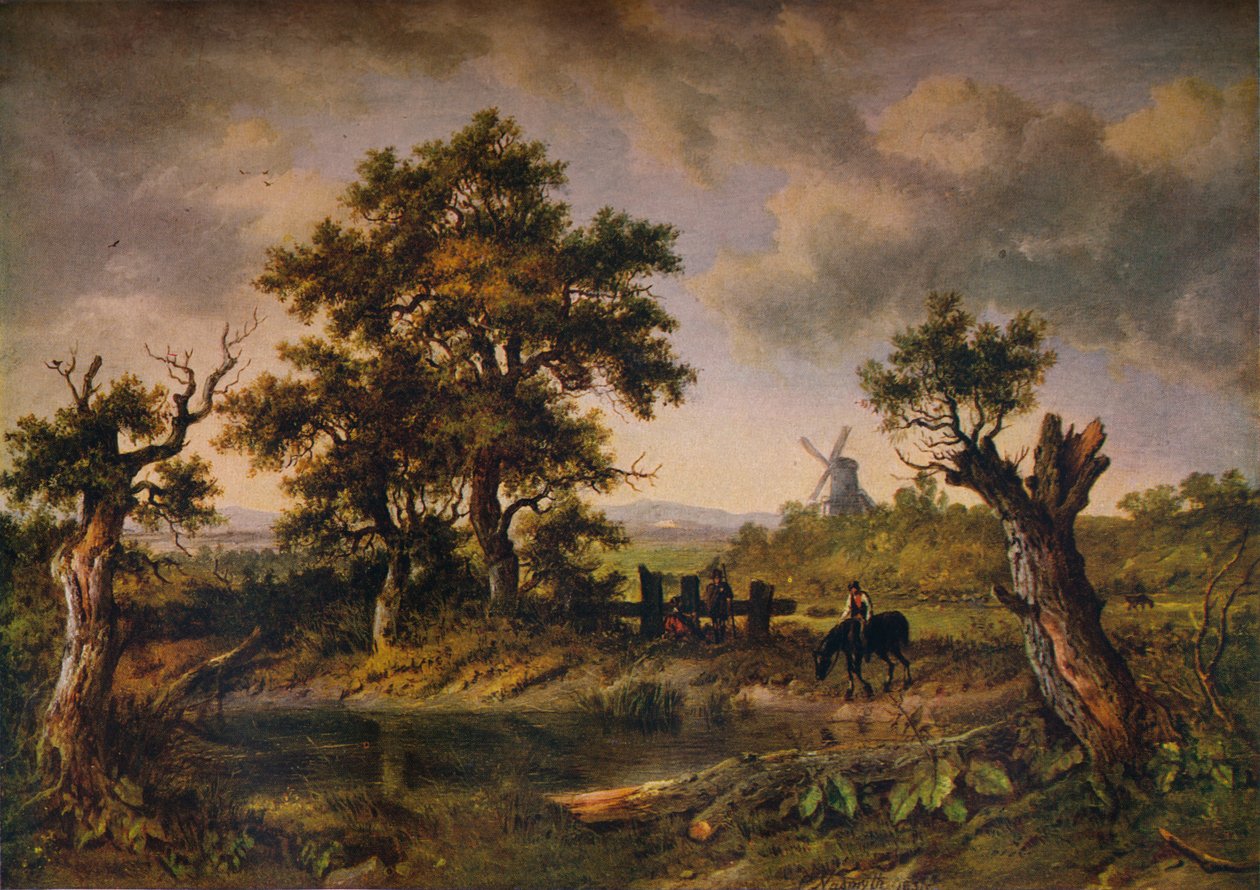 Widok w Surrey, c1797-1831, 1919 autorstwa Patrick Nasmyth