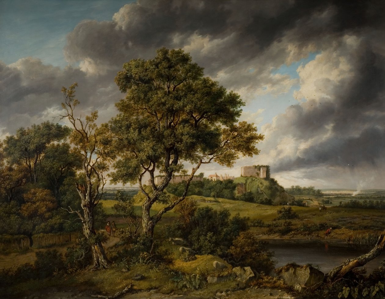 Zamek Carisbrooke, Wyspa Wight, 1831. autorstwa Patrick Nasmyth