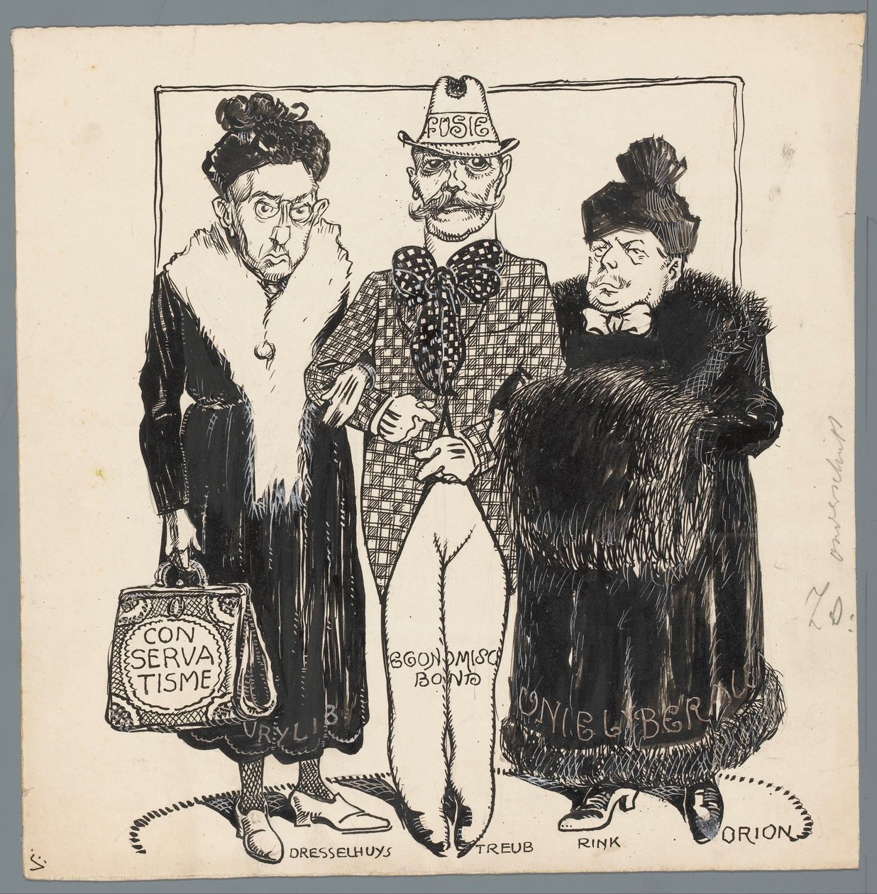 Połączenie partii liberalnych Najmłodsza Fuzja (tytuł na obiekcie) autorstwa Patricq Kroon (signed by artist)