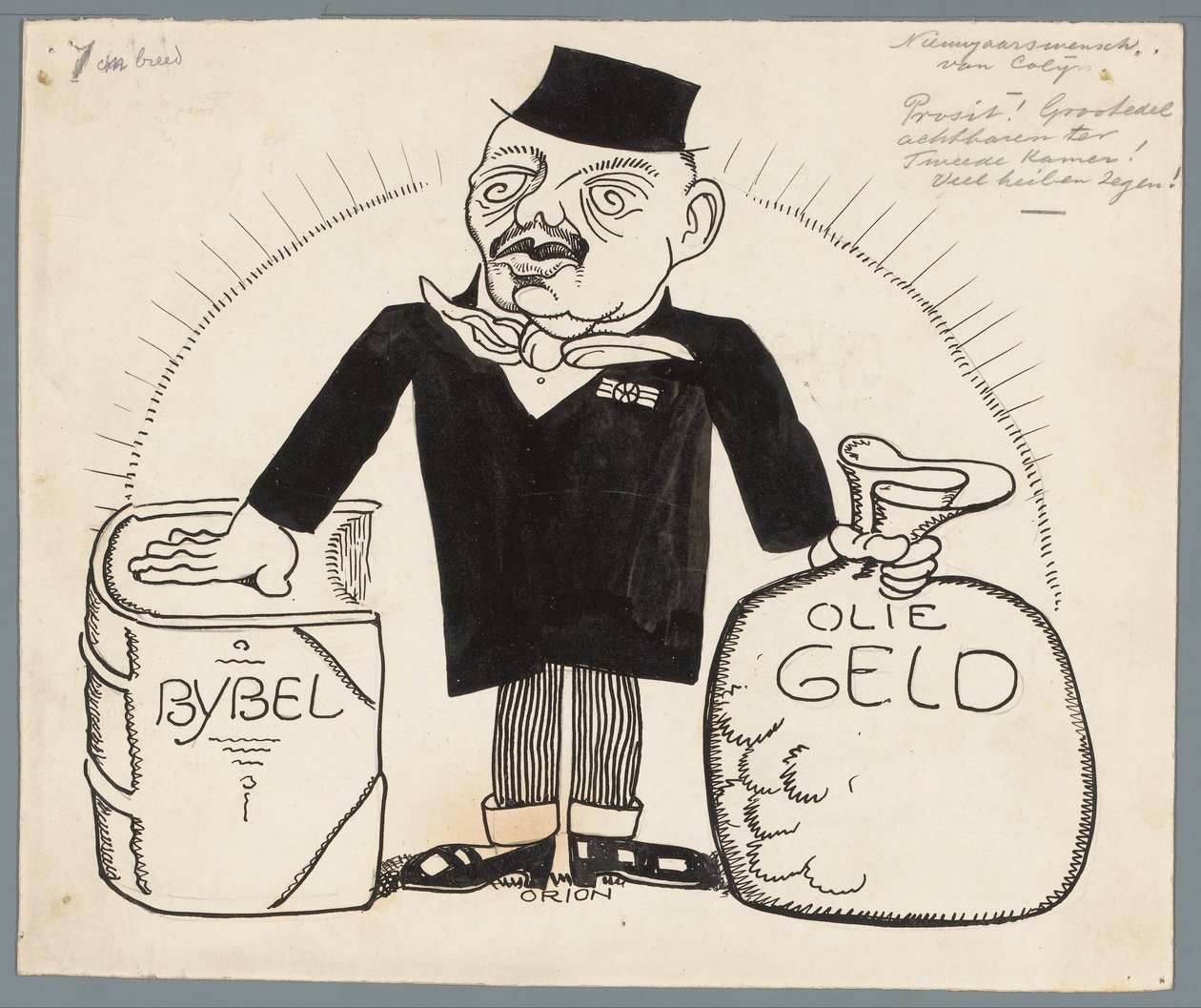 Życzenie noworoczne od Colijn Życzenie noworoczne od Colijn (tytuł na obiekcie) autorstwa Patricq Kroon (signed by artist)